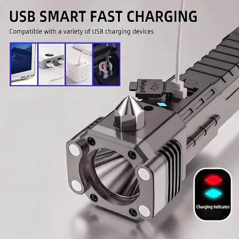 Multifunctional 8 in 1 Portable Flashlight